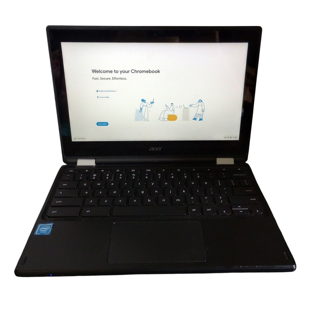 Acer Chromebook Touchscreen 2-n-1 Laptop Black N15Q8 C738T-C8Q2 11.6" NO CHARGER